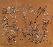 James Ensor Skeletons Playing Billiards France oil painting artist